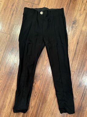 Zara Black High-Rise Ponte Leggings